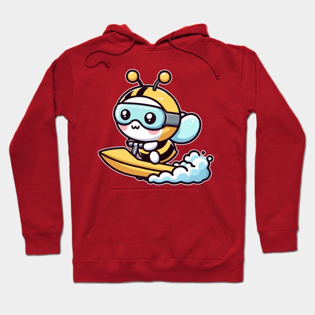 funny bee jetskiing Hoodie by fikriamrullah